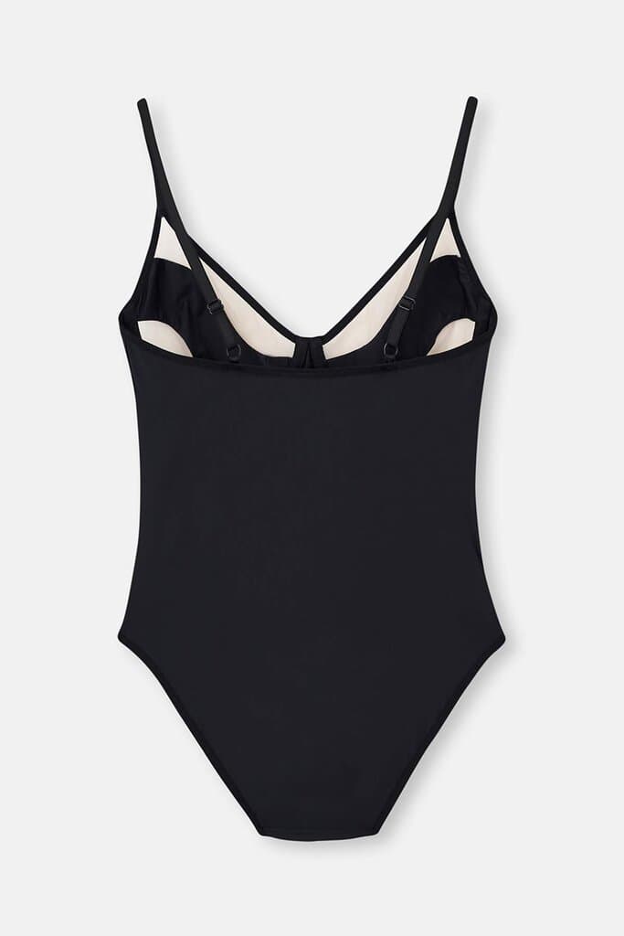 Dagi Black Bodysuit with Sheer Details 2