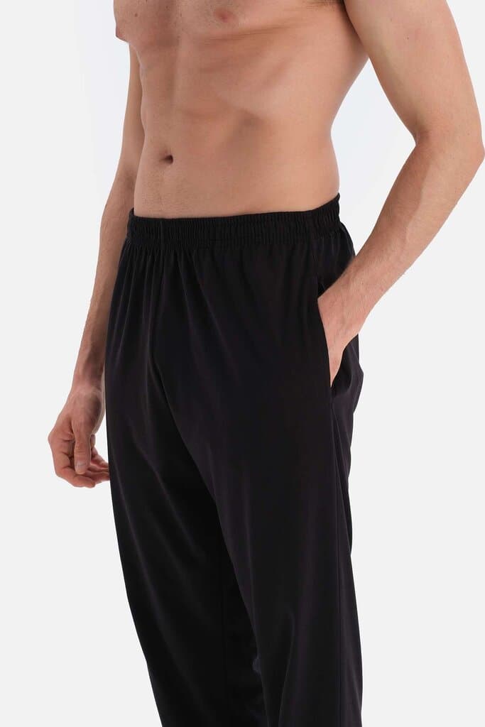 Dagi Black Knit Jogger Pajama Bottoms 4