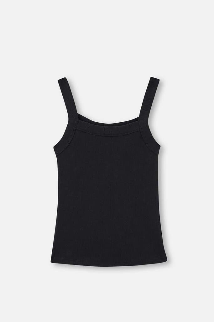 Dagi Black Ribbed Tank Top 6