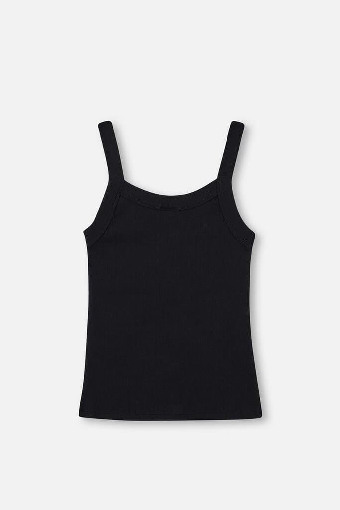 Dagi Black Ribbed Tank Top 7