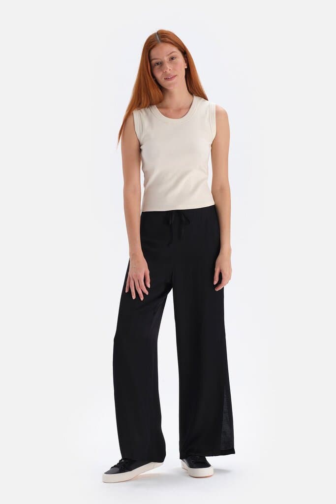 Dagi Ecru Ribbed Cotton Tank Top 3