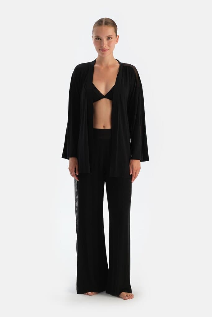 Dagi Black Lace-Detailed Nightgown 5