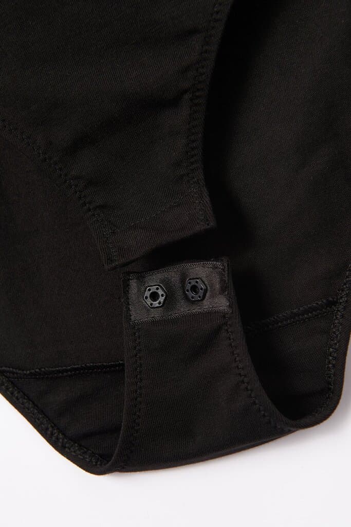 Dagi Black Cotton Cami Bodysuit 10