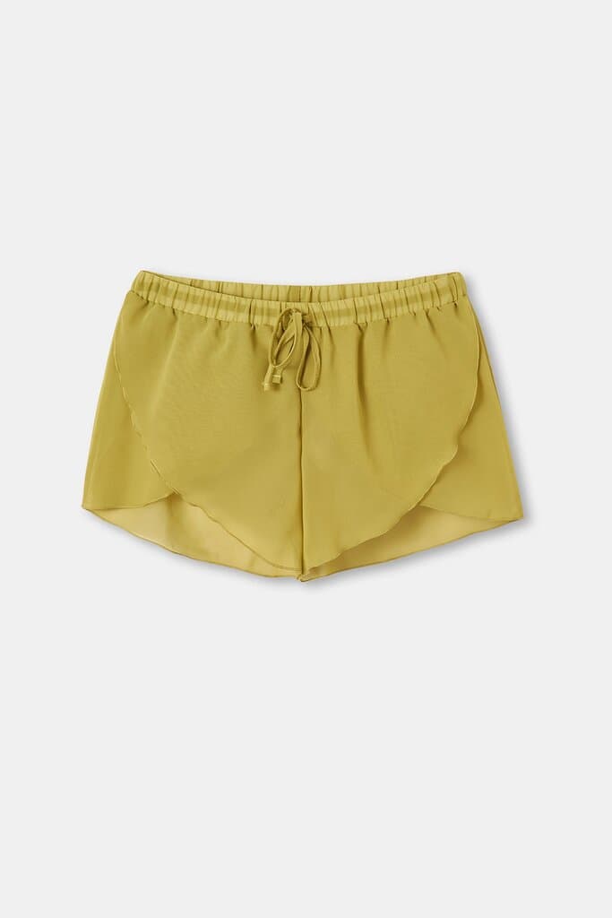 Dagi Green Chiffon Shorts Pareo 4