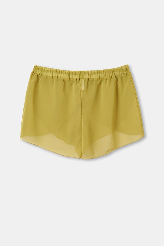 Dagi Green Chiffon Shorts Pareo 5