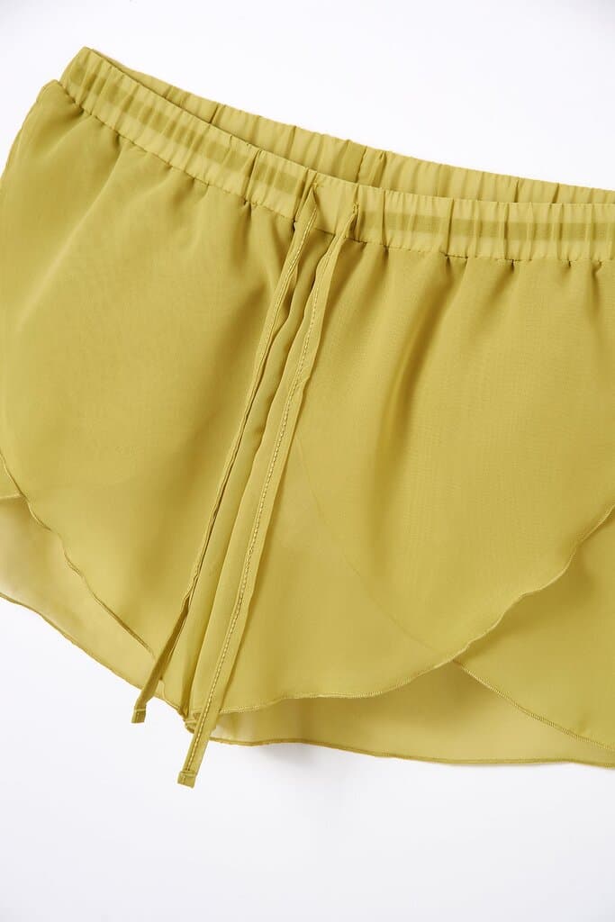 Dagi Green Chiffon Shorts Pareo 7