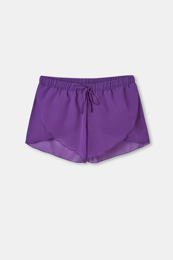 Dagi Lila Chiffon Shorts Pareo 4