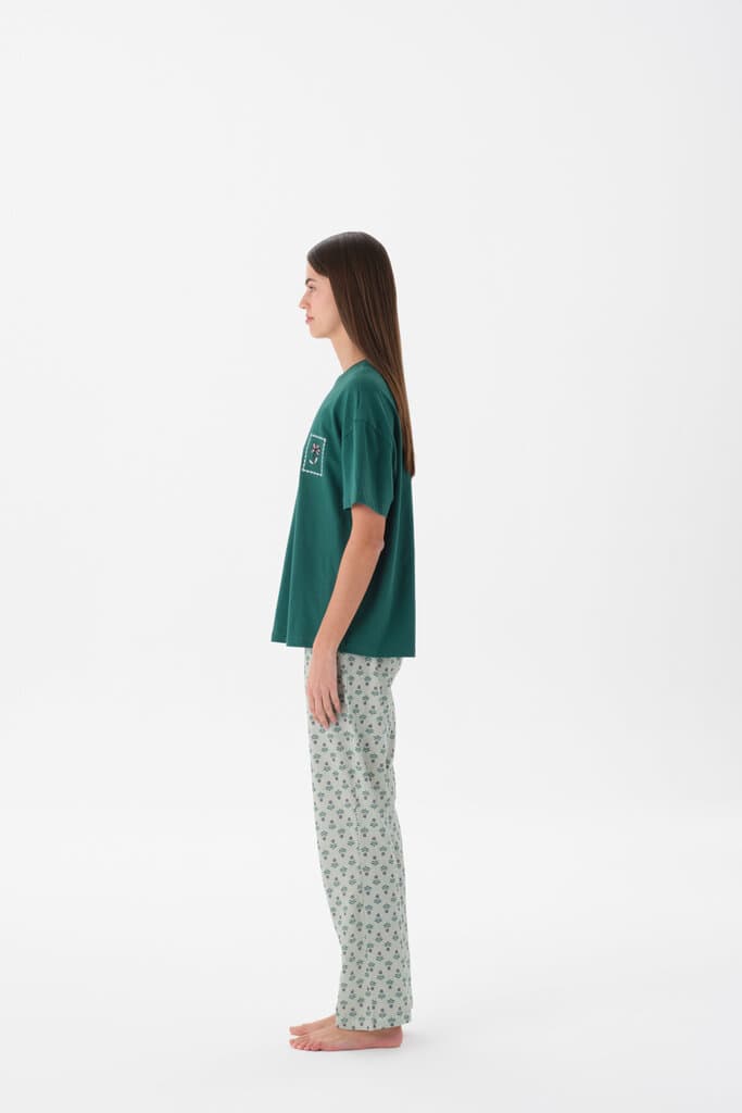 Eros Crew Neck Pajama Set 3