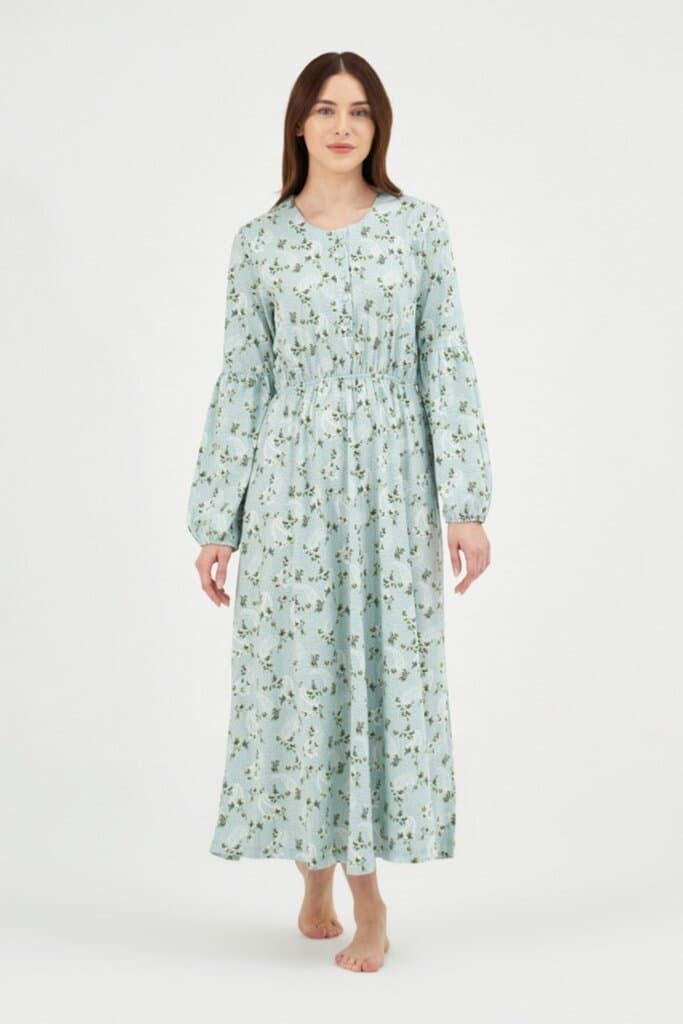 Eros Cotton Floral Smocked Nightdress