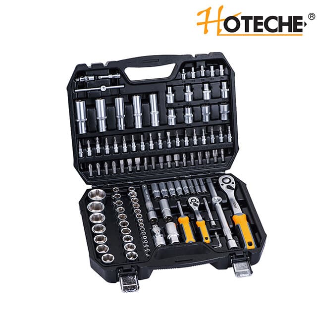 HOTECHE 110pcs 1/4"&1/2" Dr. Socket Set