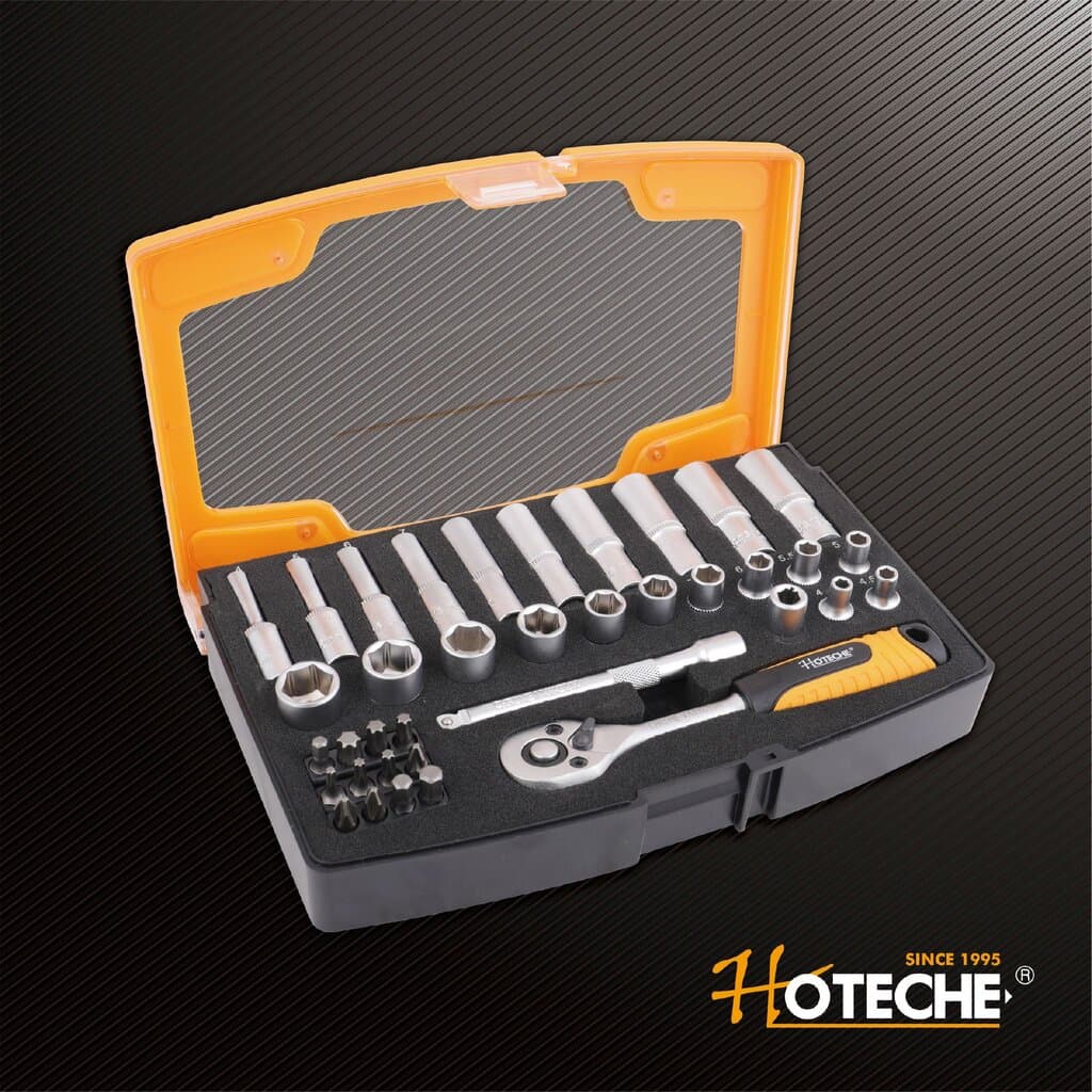 HOTECHE 37pcs 1/4” Drive Socket Set 2