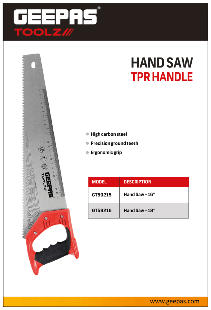 Geepas Toolz Hand Saw 16" – GT59215 3