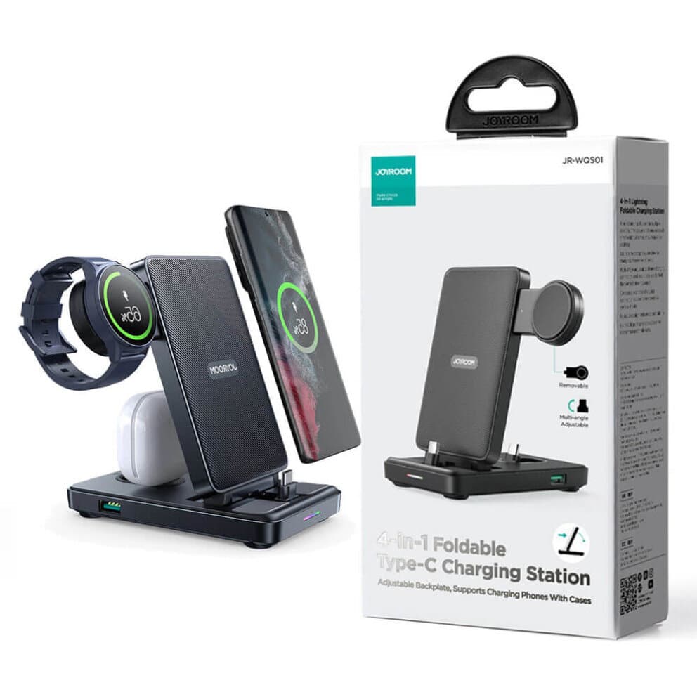 JOYROOM 4 in 1 Magnetic Charging Station for phone for watch for earphone Type-C