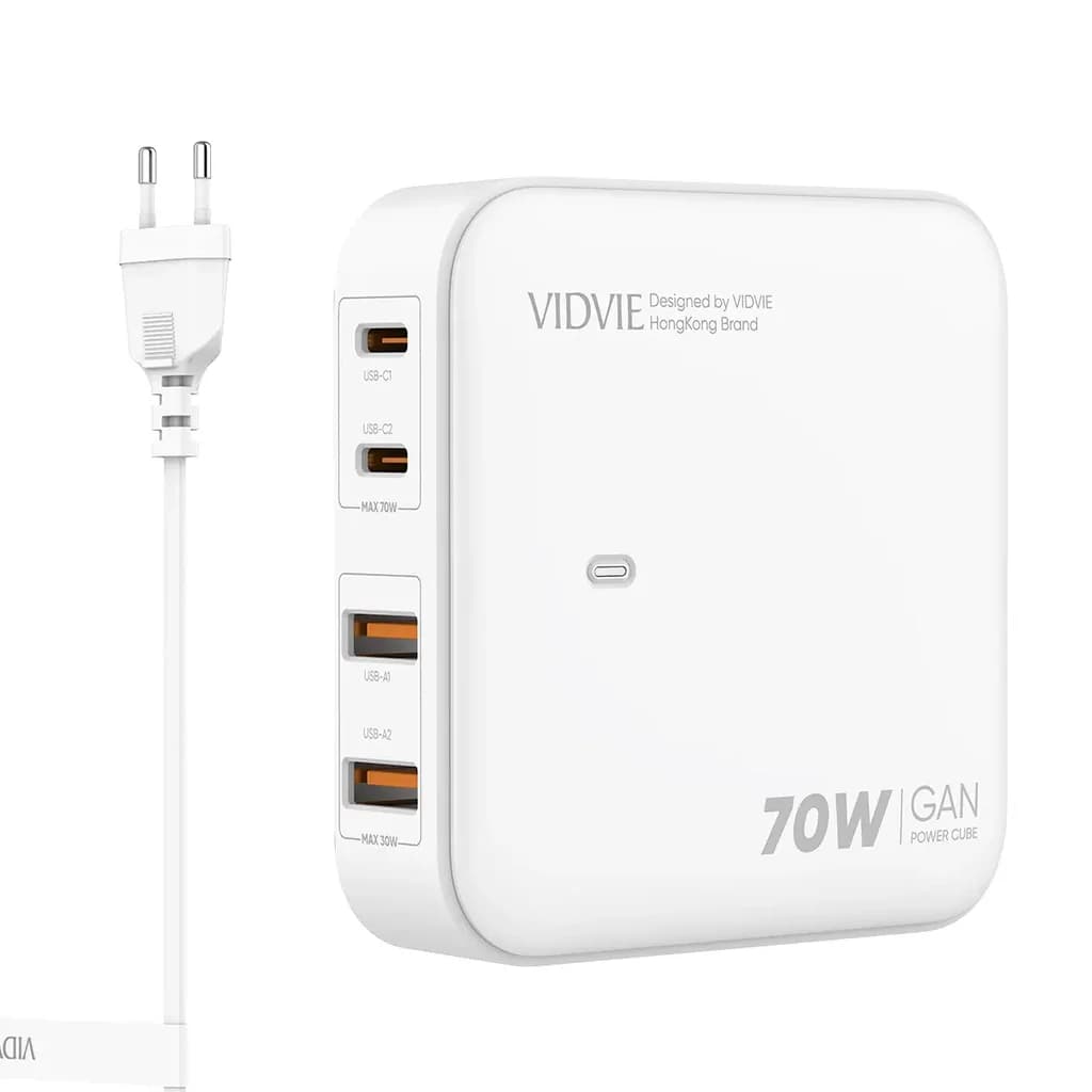 VIDVIE  70W Desktop GaN Charger 4 Port