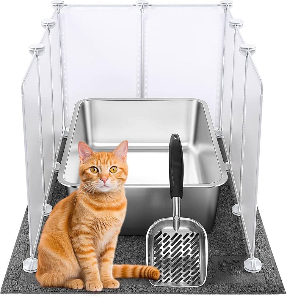 Steel Open LitterBox + Scooper Type A - 58cm