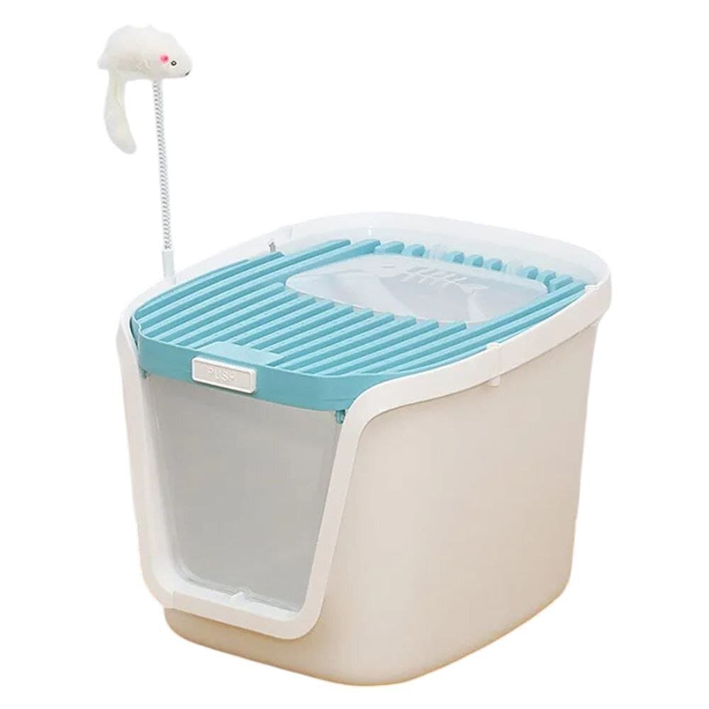 Covered Litter Box Blue L - 44cm