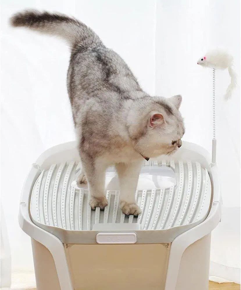 Covered Litter Box Purple L - 44cm 2