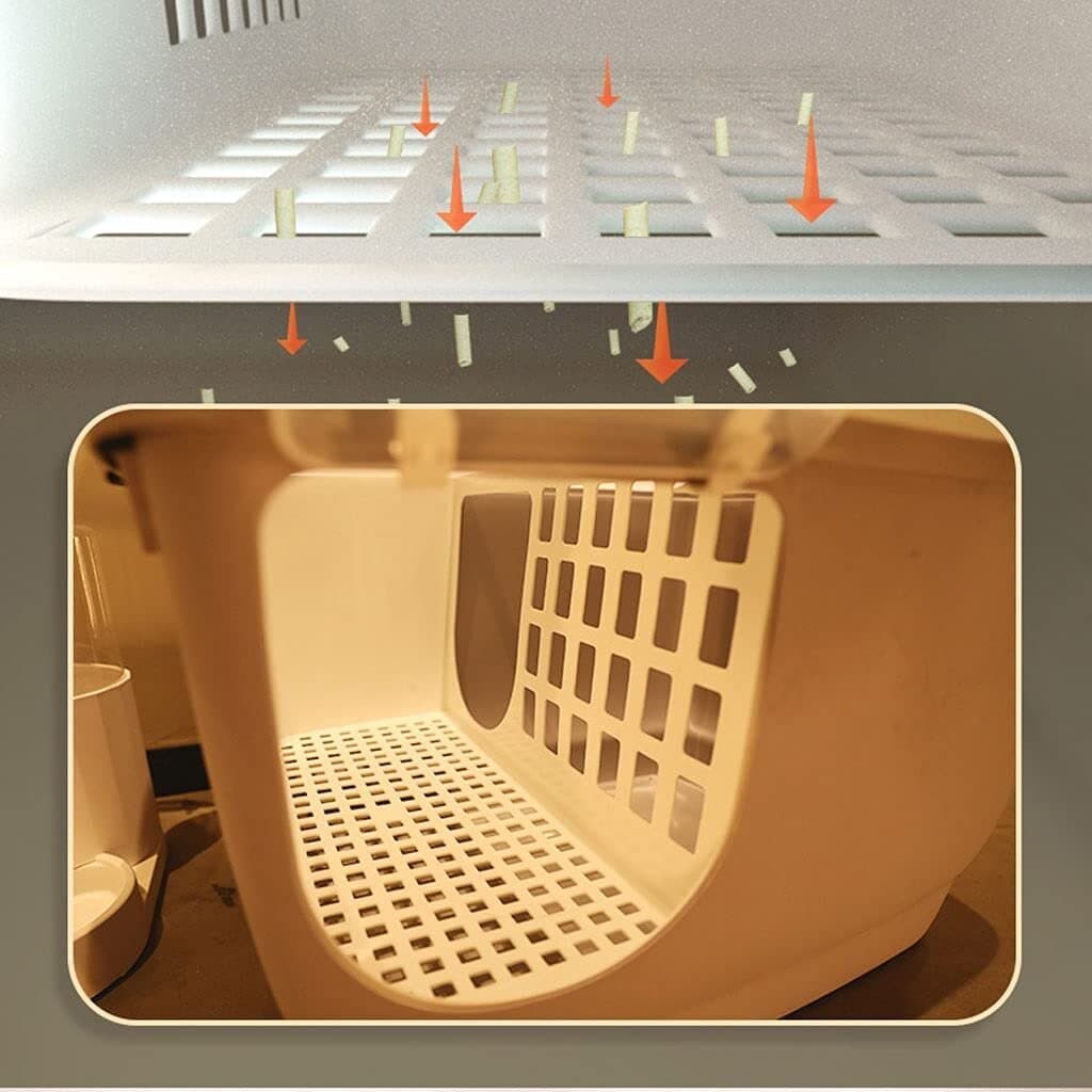 Semi Enclosed Cat Litter Box 3