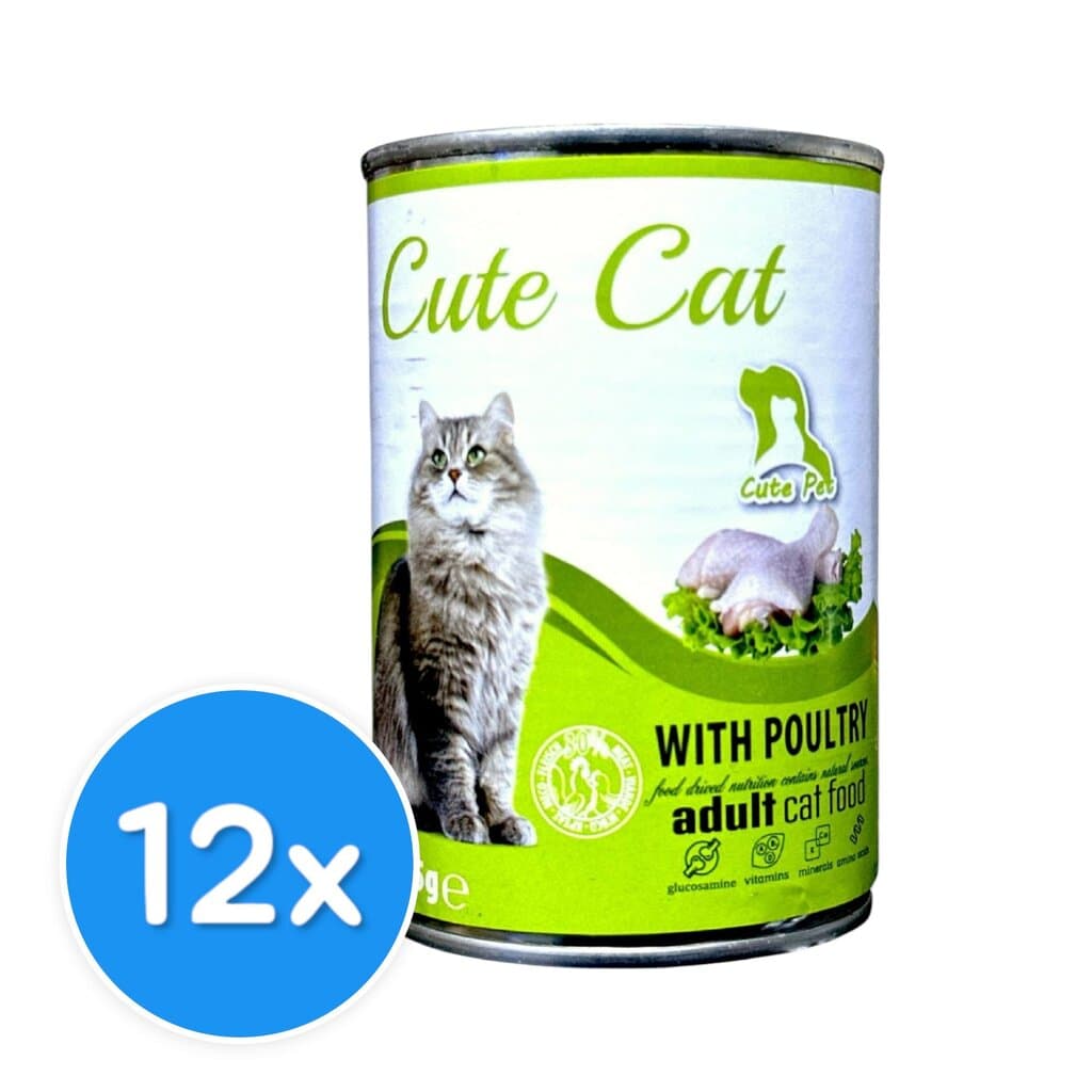 Cute Cat Adult with Poultry - 12X
