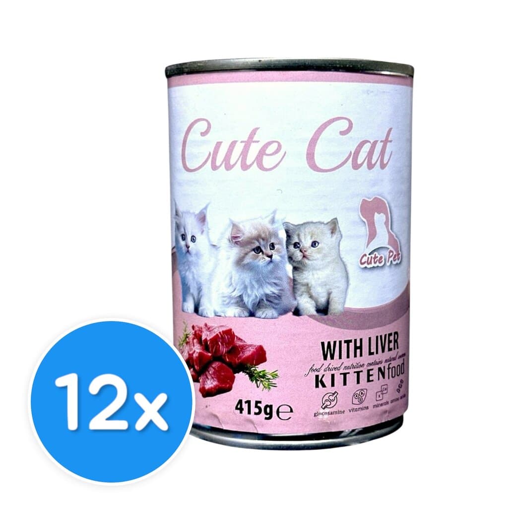 Cute Cat Kitten with Liver - 12X