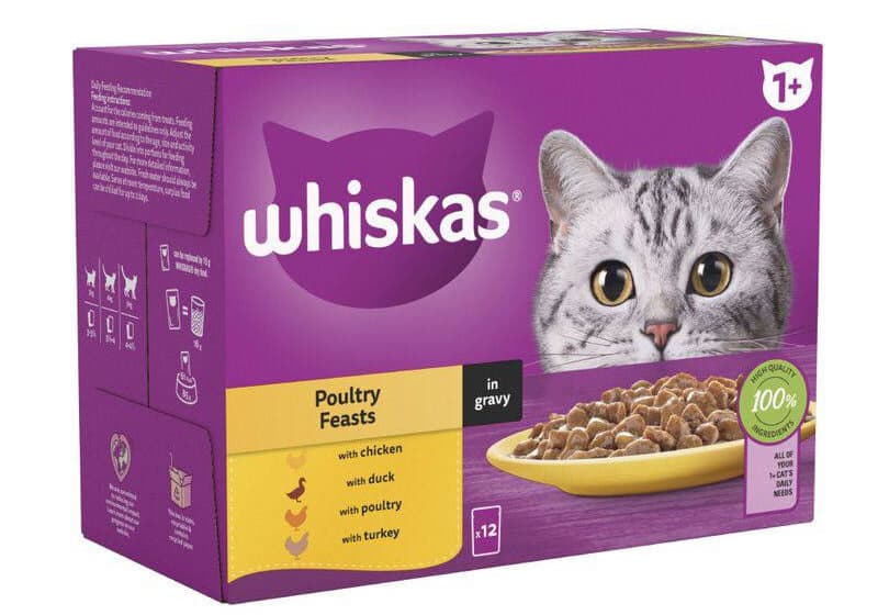 Whiskas Poultry Feast in Gravy - 12X