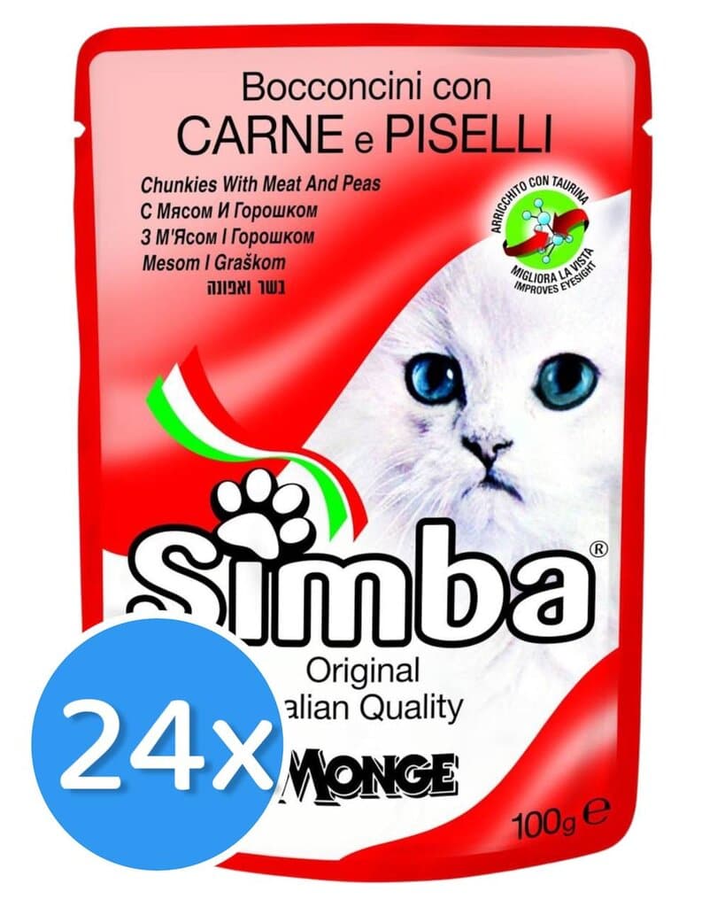 Simba Chunkies Meat & Peas - 24X
