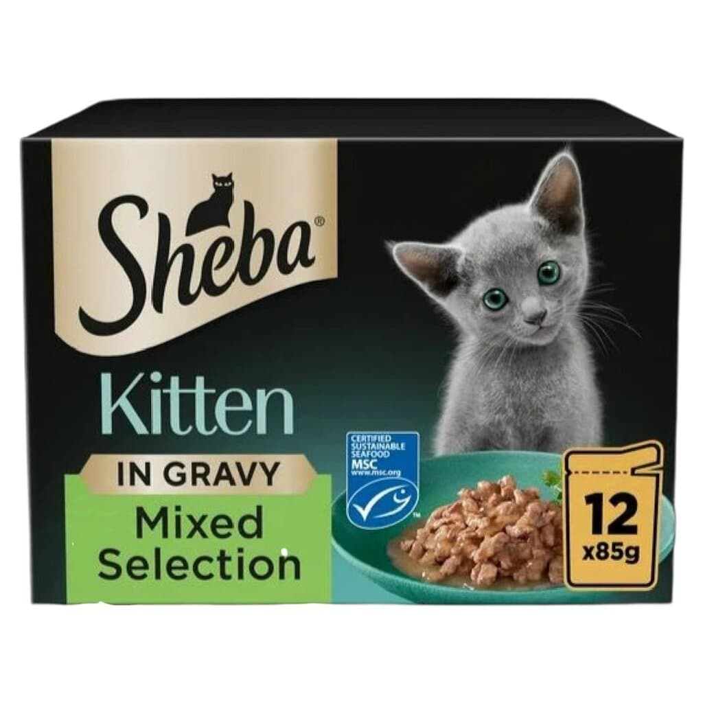 Sheba Kitten Mixed Selection In Gravy - 12X