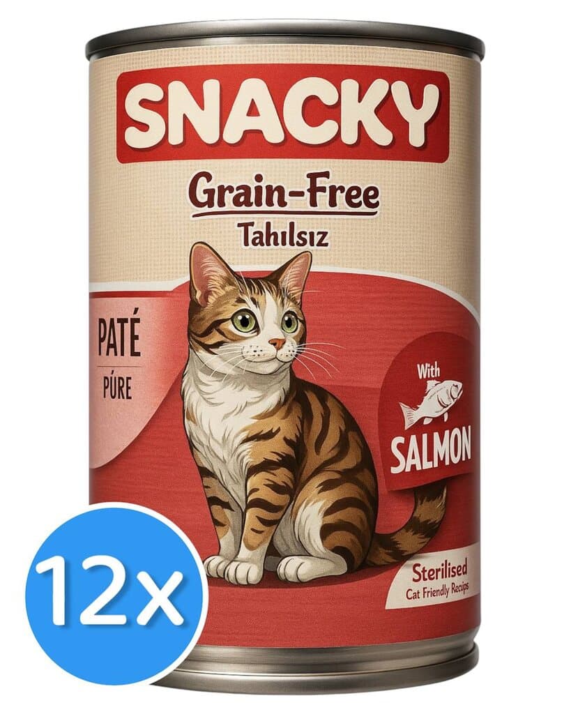 Snacky Sterilised Salmon in Pate - 12X 1