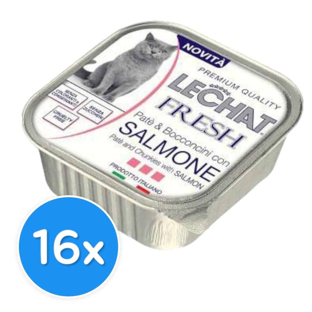 LeChat Fresh Paté and Chunkies with Salmon - 16X