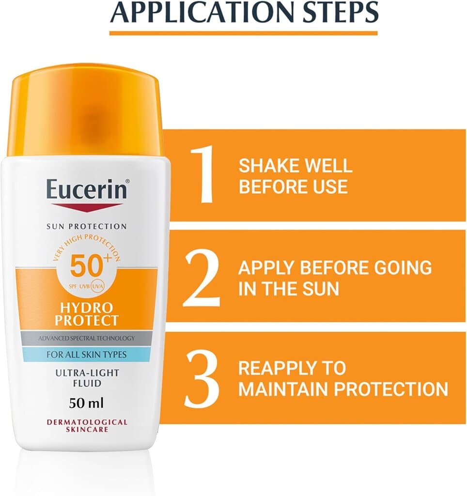 Eucerin Sunscreen Hydro Protect Light Fluid SPF 50 - 50 ml 4