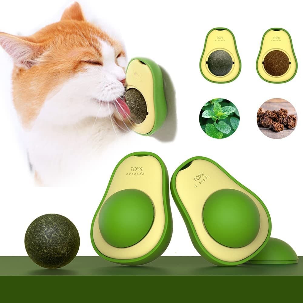 Avocado Catnip Toy Ball