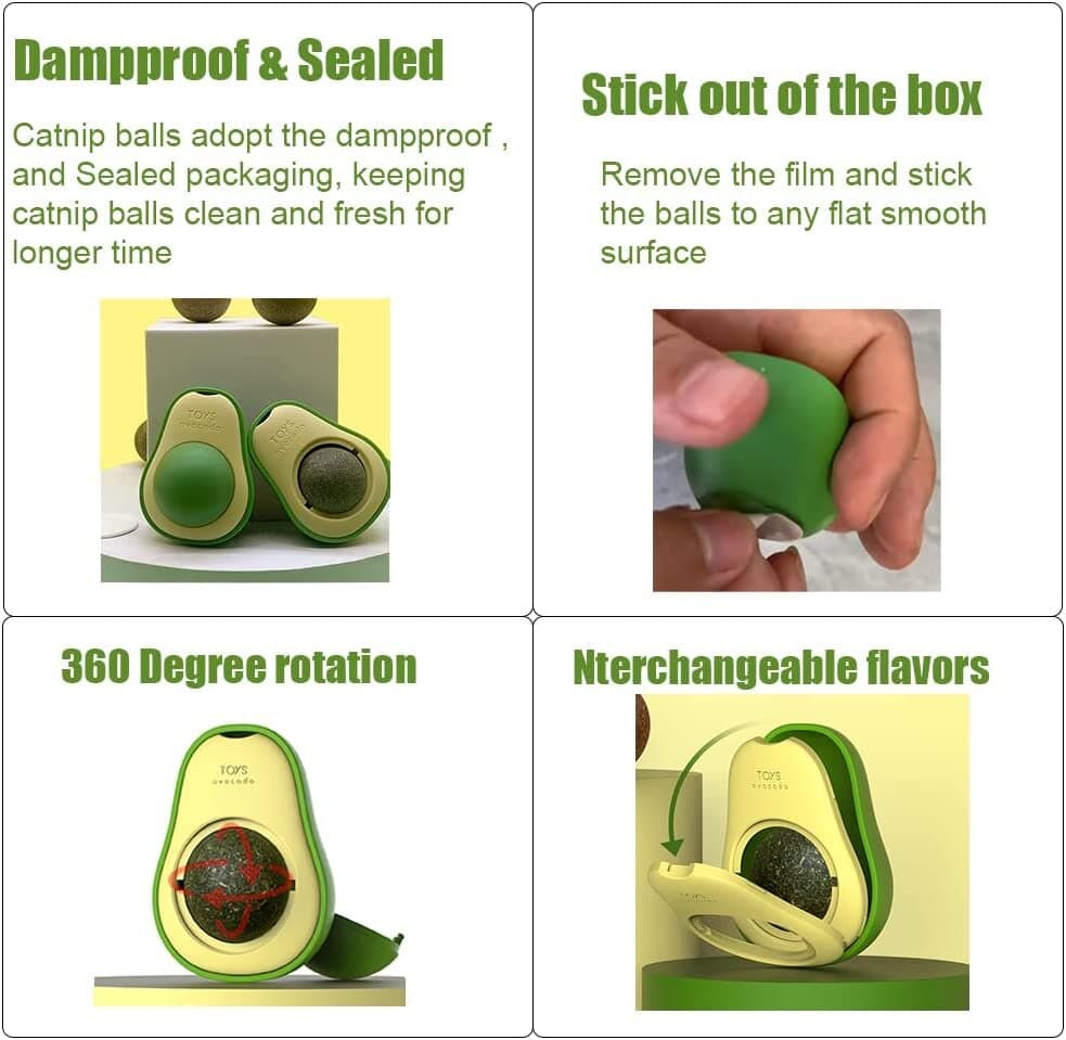 Avocado Catnip Toy Ball 4