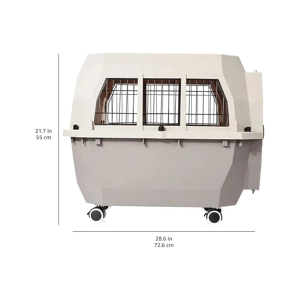 Pet Carrier Kennel with Metal Wire Ventilation 2