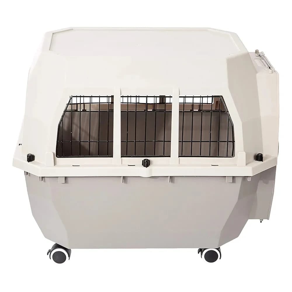 Pet Carrier Kennel with Metal Wire Ventilation 4