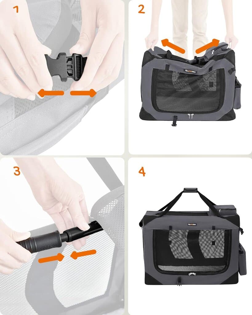 XL - Feandrea Foldable Dog Transport Box 5