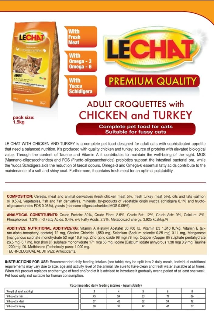 Lechat Chicken & Turkey - 1.5kg 2