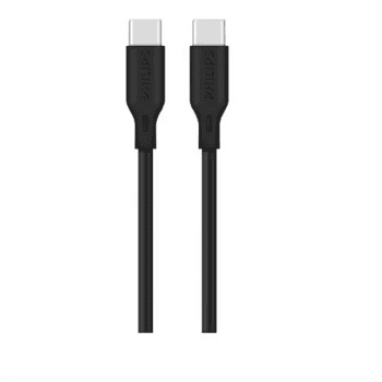 كابل فيليبس Type-C إلى Type-C ٦٠ واط - أسود