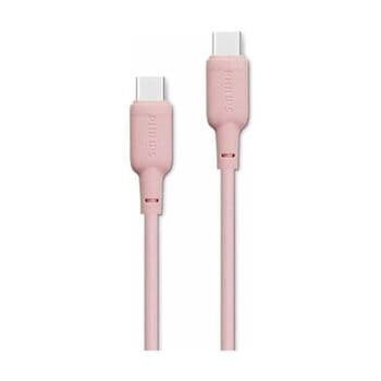 کێبڵی چارجکردنی فیلیپس Type-C بۆ Type-C ٦٠W - پەمەیی