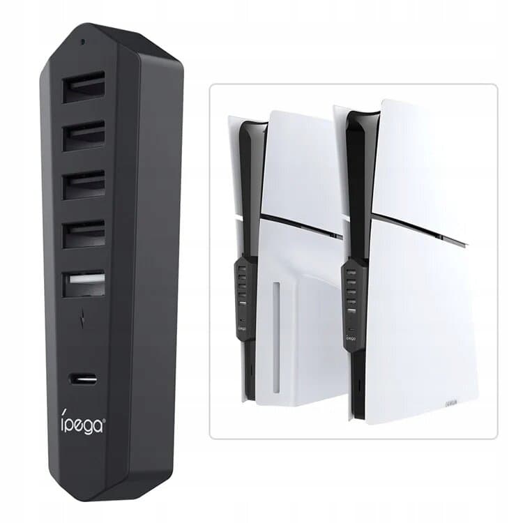 iPega P5S003 USB-C Hub for PS5 Slim/Pro - Black