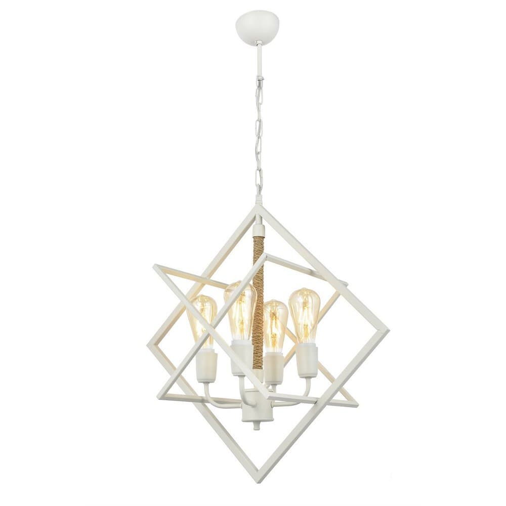 Tascan Isabel 4-Piece Rope Pendant Chandelier - White - TAS.545