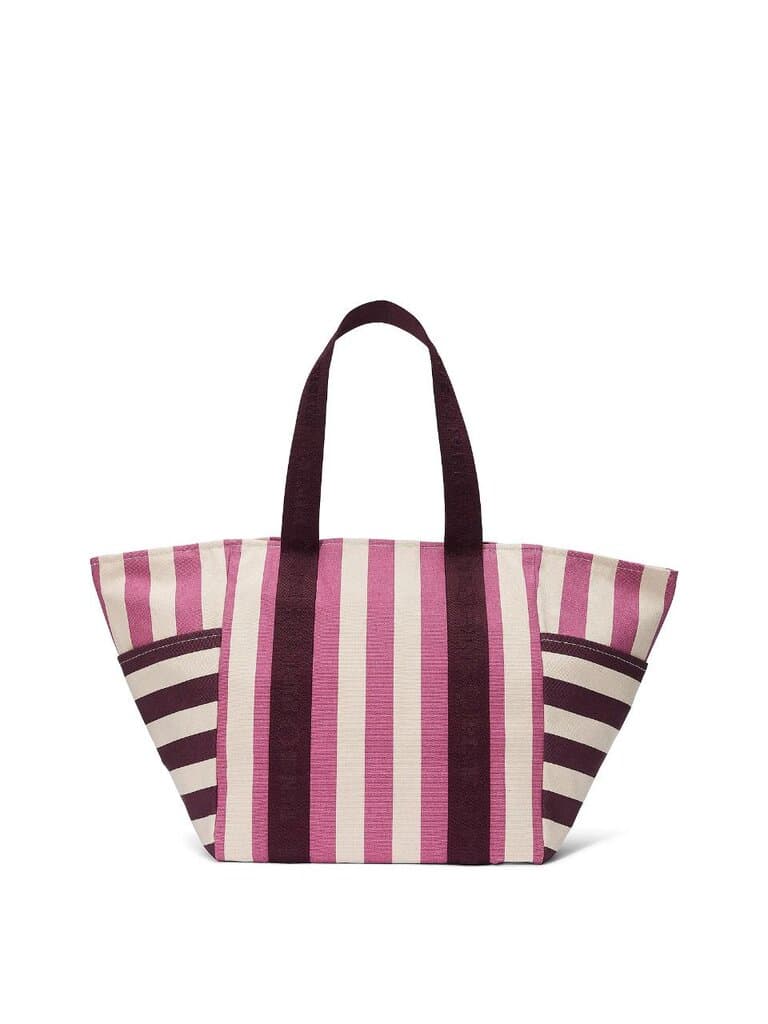 Victoria’s Secret canvas tote bag with zipper closure 3