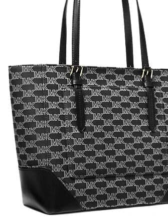 Michael Kors Aria Large Signature Logo Jacquard Tote Bag 3