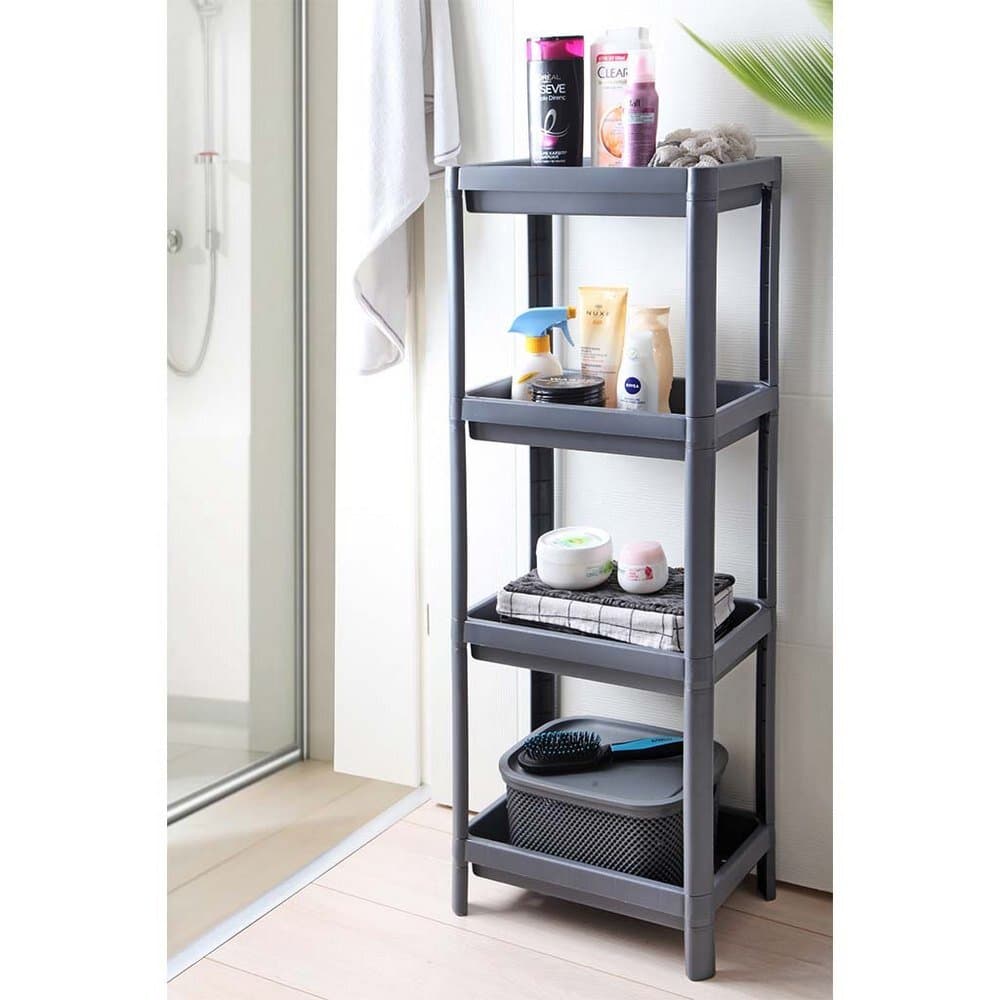 Decobella 4-Tier Bathroom Shelf - Black