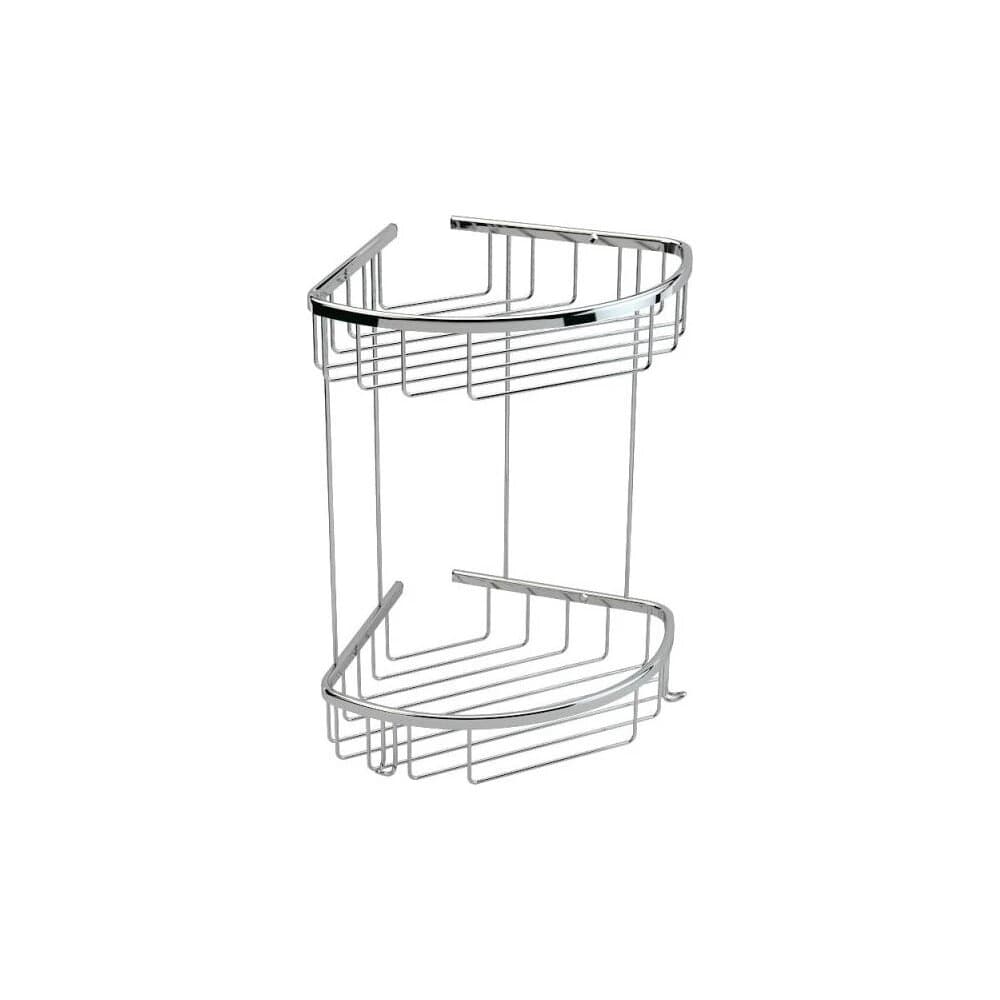 Ozgu Banyo 2-Tier Oval Shower Shelf 20*20 Cm