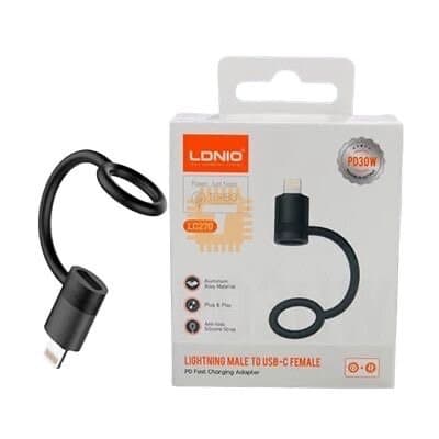 LDNIO LC270 Lightning Male to USB-C Female PD Fast Charging Adapter