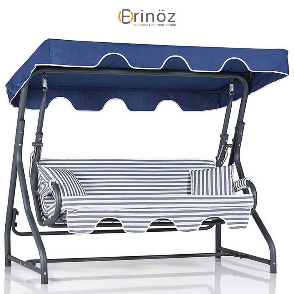Erinoz Olea Swing Ø51 200 Cm - Anthracite-Dark Blue Striped