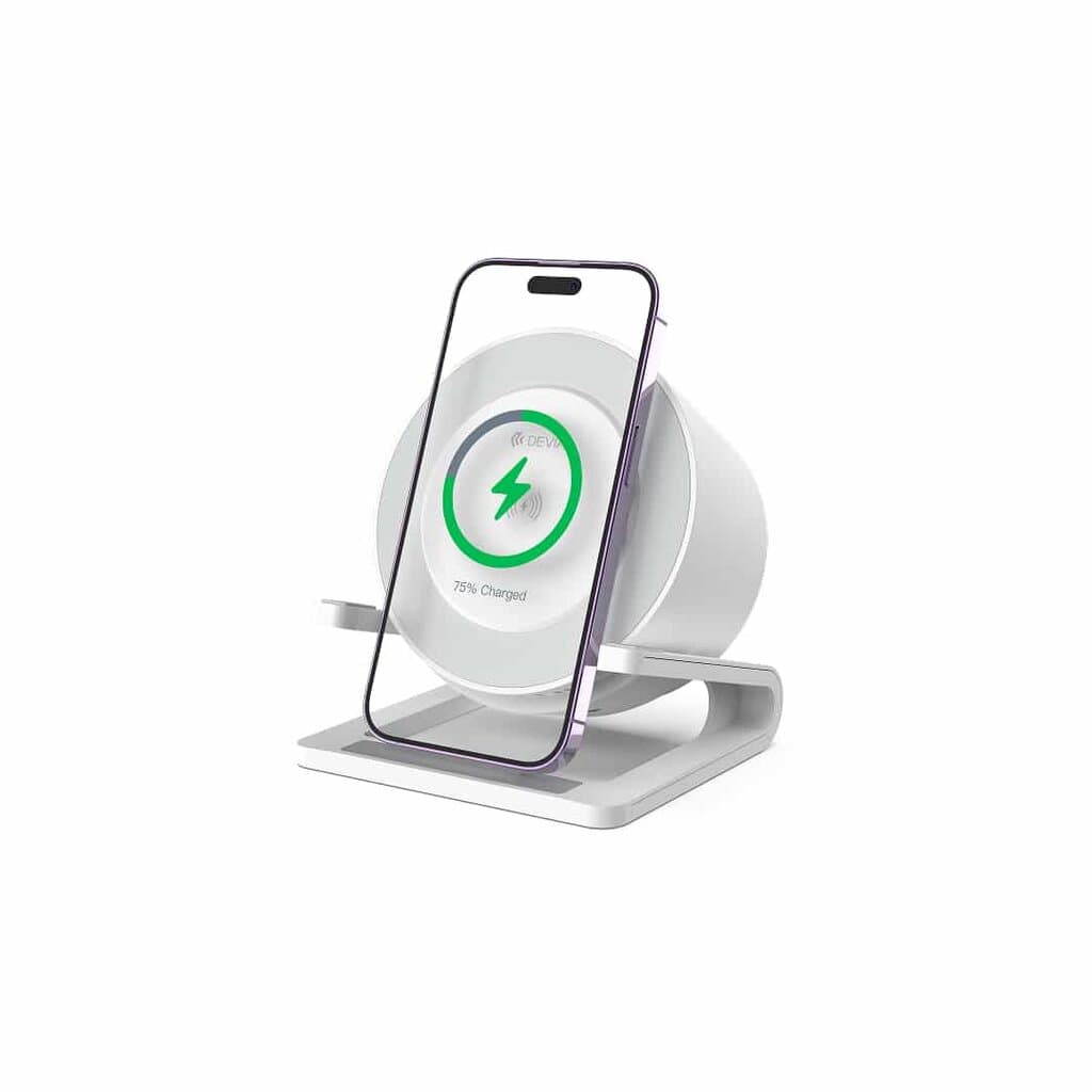 Devia Smart Series Desktop Wireless Charging Speaker(I-M3) - White 3
