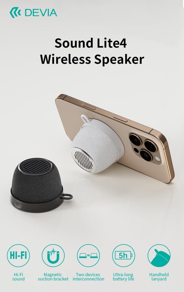 Devia Sound Lite4 Wireless Speaker - Black 2