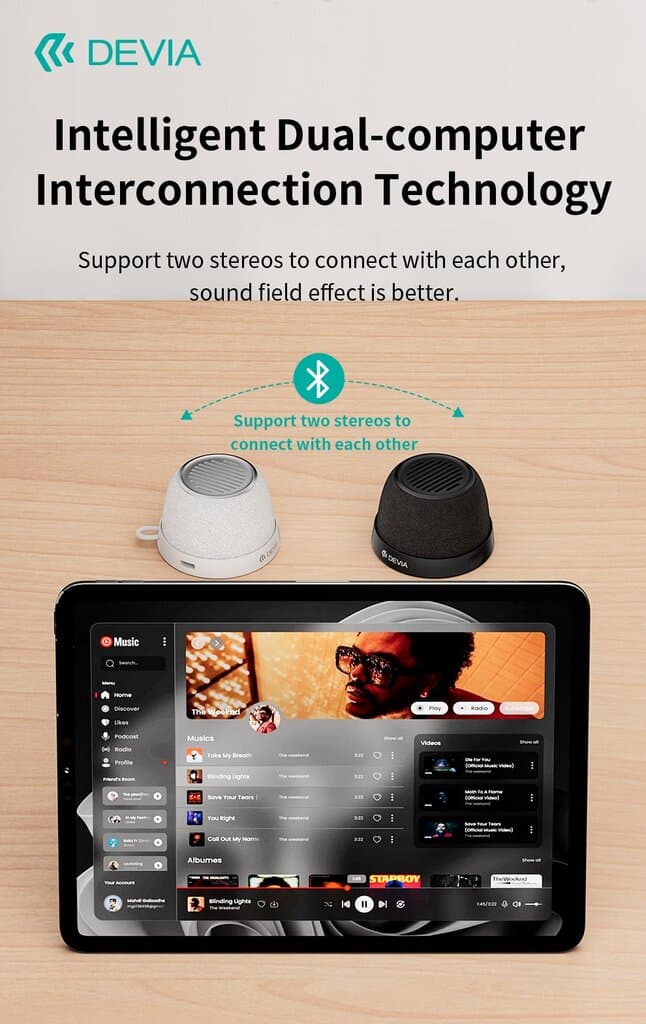 Devia Sound Lite4 Wireless Speaker - Black 5