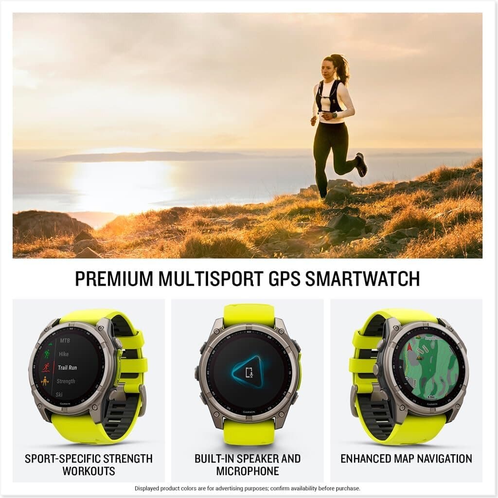 Garmin fēnix® 8 Solar Sapphire 51mm - (Yellow/Graphite) 2